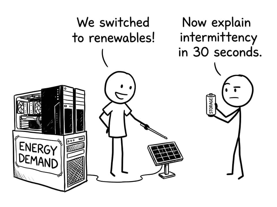 Renewables intermittency joke