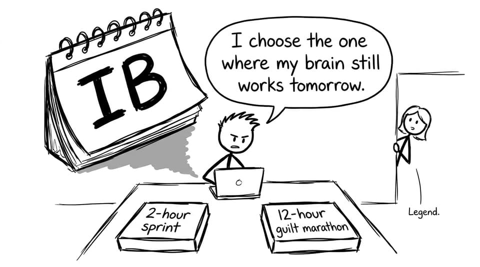 IB weekend choice comic