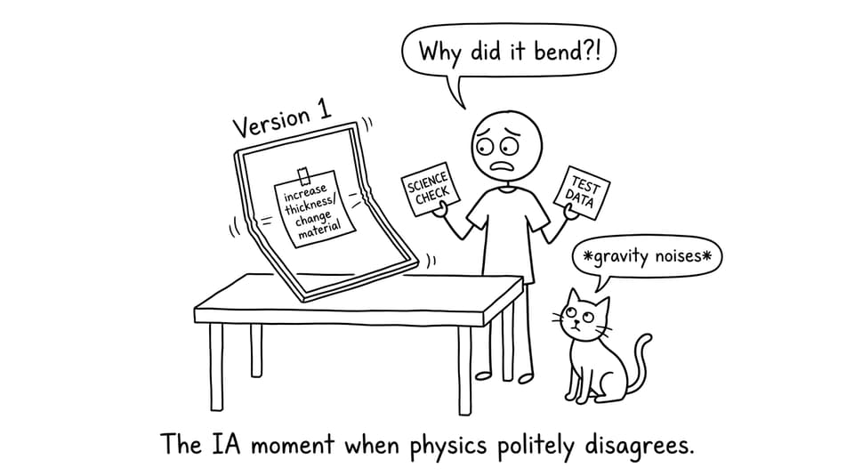 The IA moment when physics disagrees