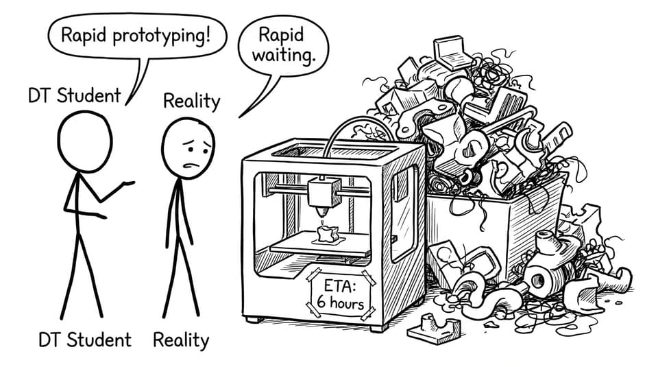 3D printer procrastination joke