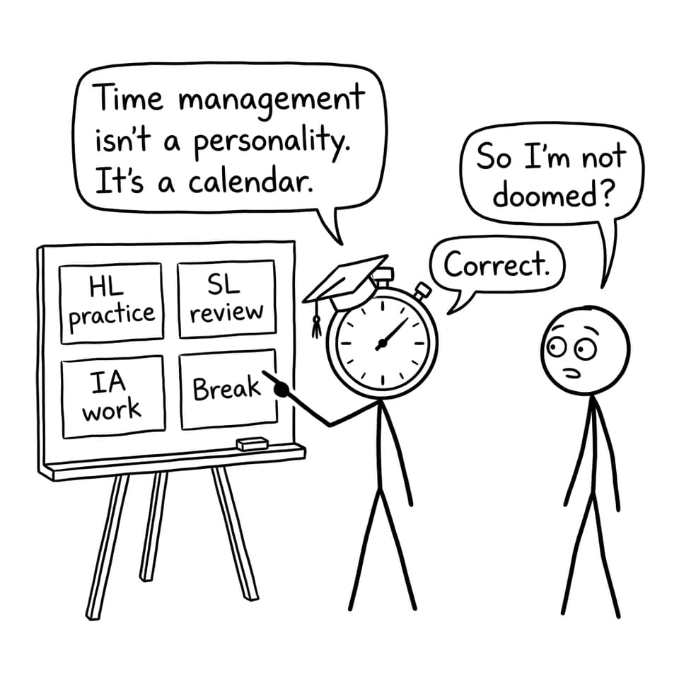 A stopwatch teaching time management