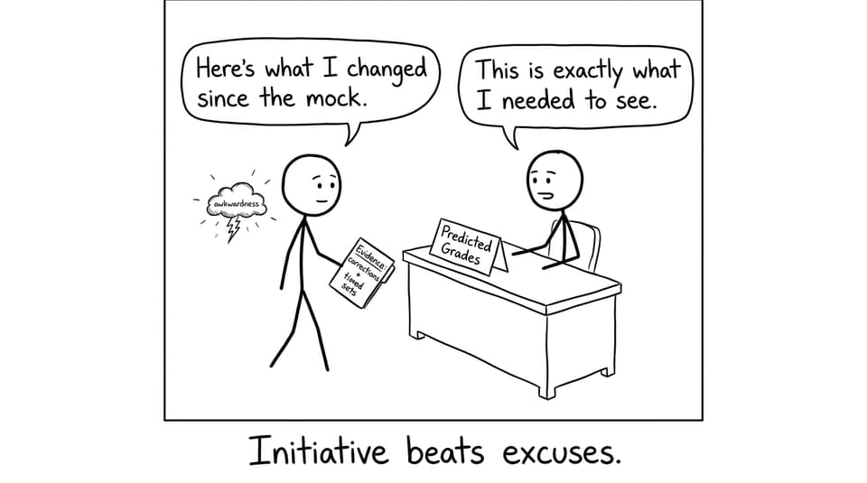 Initiative beats excuses