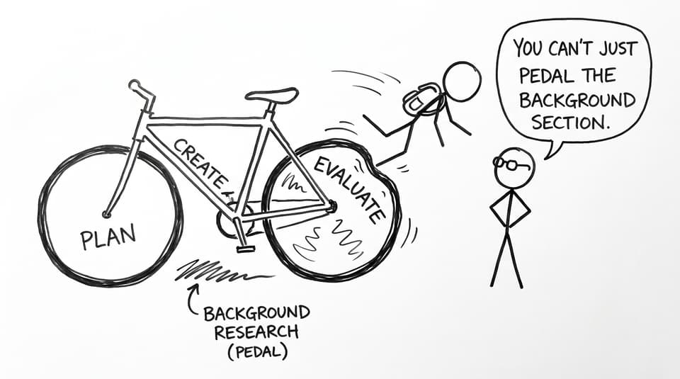 Design cycle as a literal bicycle