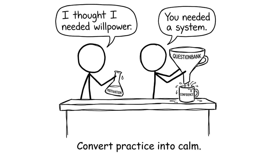Practice into calm comic