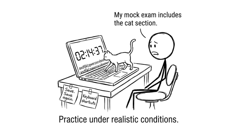 Practice under realistic conditions.