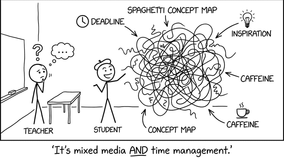 An IB student’s mixed-media time management plan