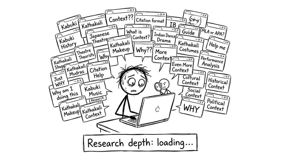 Student with too many research tabs