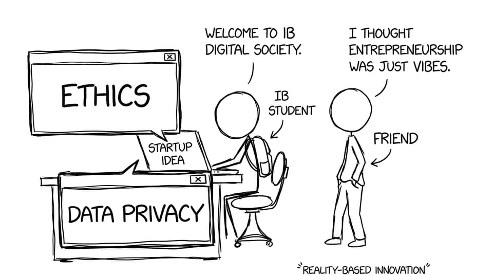 IB student meets ethics pop-ups