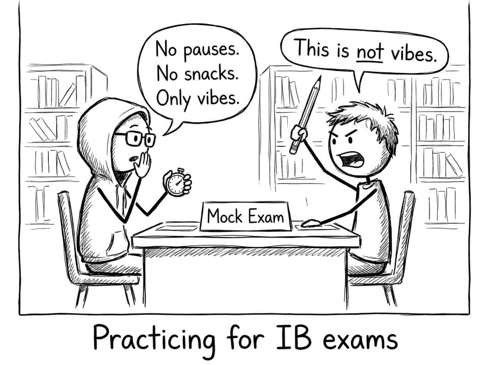 Mock exam library comic