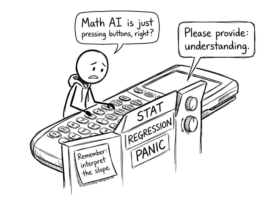 Calculator spaceship cockpit joke