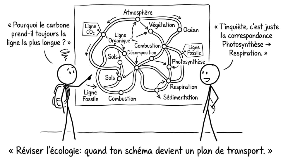 Plan de métro du carbone -- humour IB