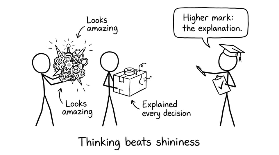 Thinking beats shininess comic
