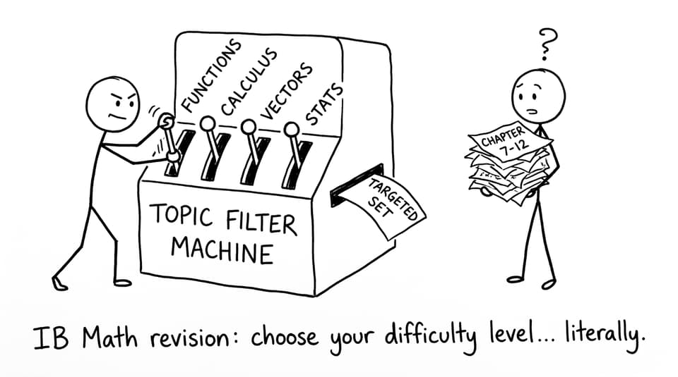 IB Math revision: choose your difficulty level... literally.