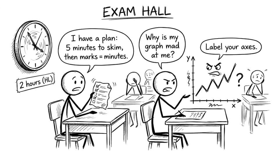 Clock spinning fast in exam hall