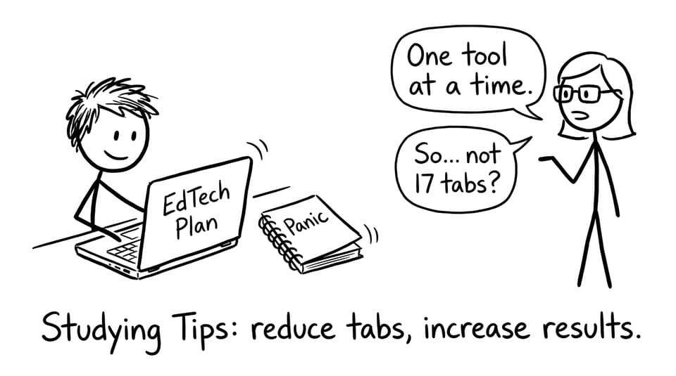 Student with 17 tabs vs one tool at a time