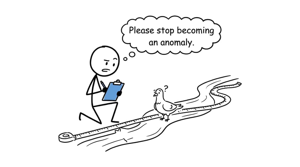 A pigeon becomes an unexpected anomaly during Geography fieldwork