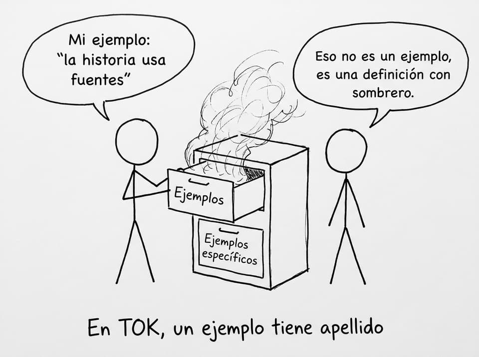 En TOK, un ejemplo tiene apellido