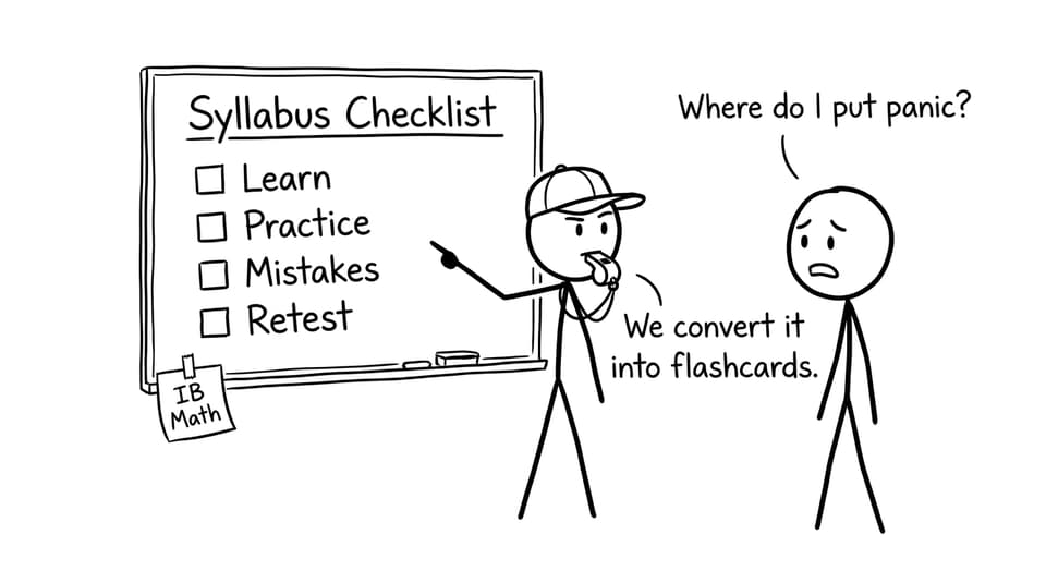 Convert panic into flashcards