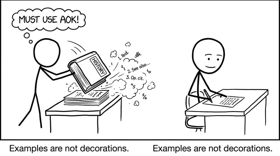 Name-dropping an AOK by dropping a book on the essay
