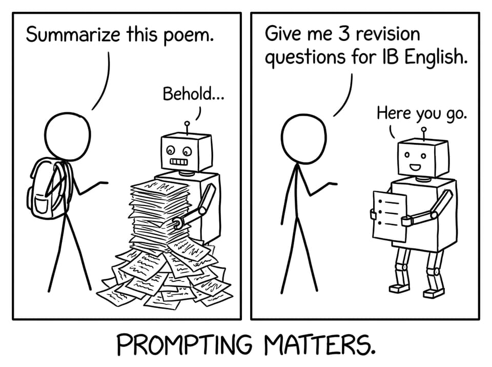 AI prints 50 pages vs 3 questions