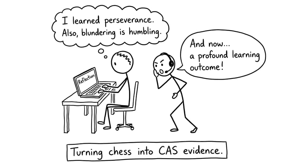 Announcer turns reflections into “learning outcomes”
