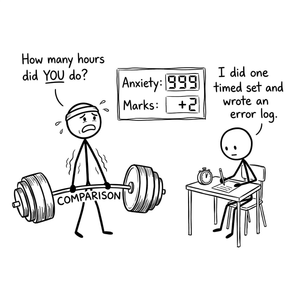 Comparison lifts anxiety, not marks