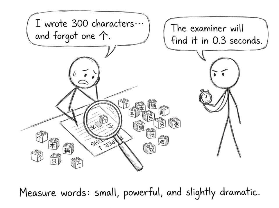 Measure words: small, powerful, and slightly dramatic.