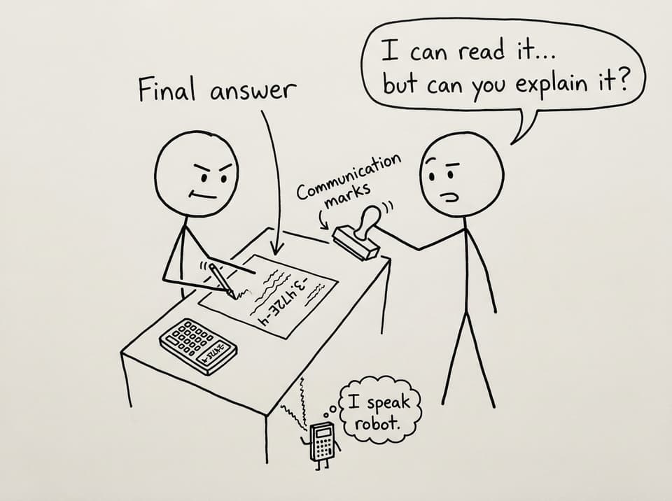 Student vs calculator notation comic