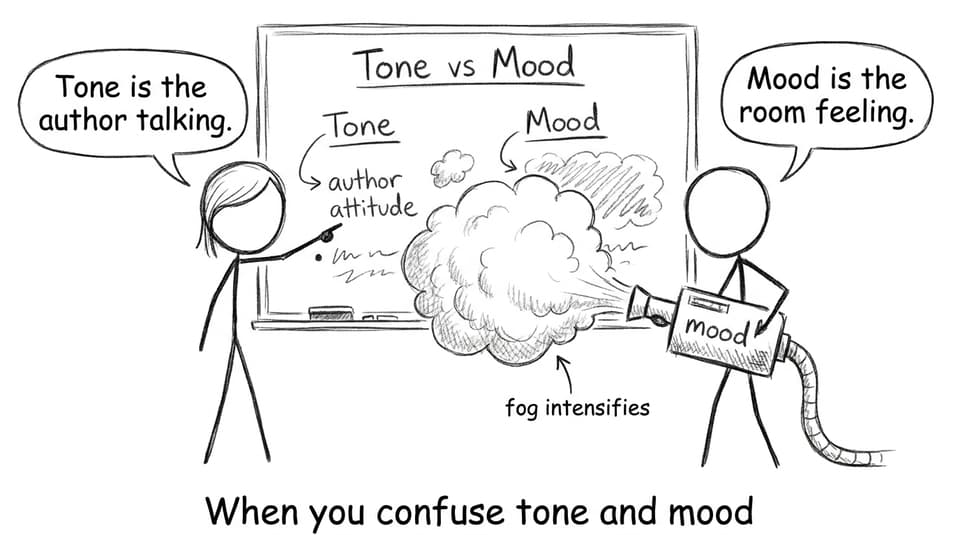 When you confuse tone and mood