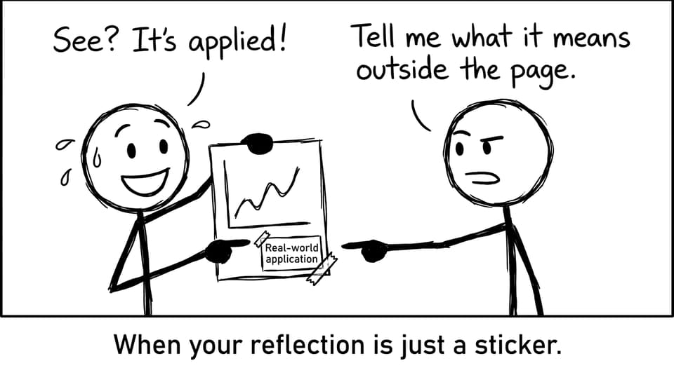 Comic about reflection being a sticker
