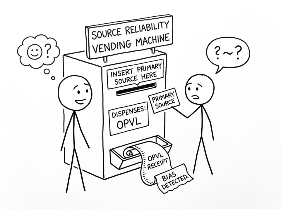Source Reliability vending machine that dispenses OPVL receipts