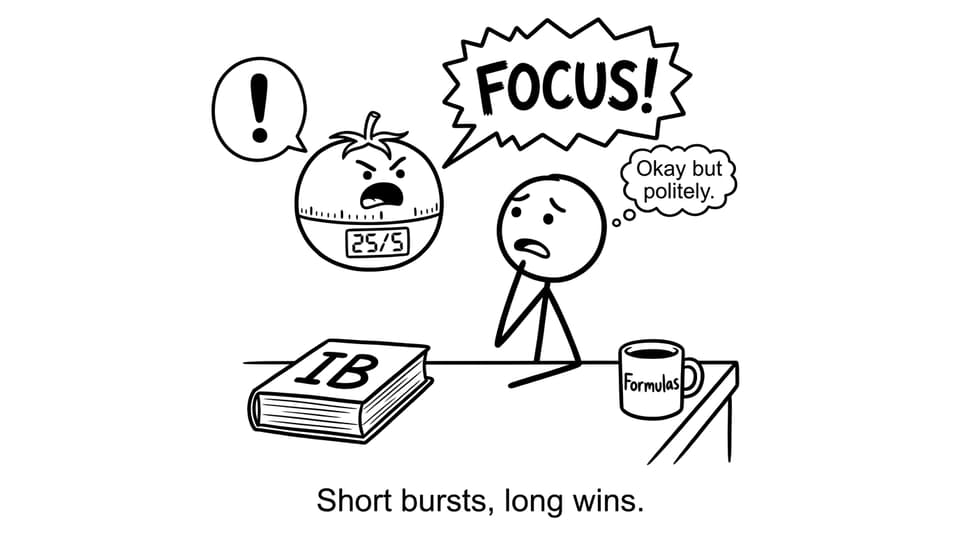 A stick-figure comic about a loud 25/5 timer coaching the student