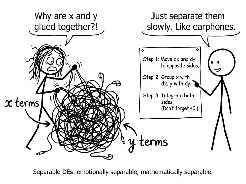 Separable variables earphones comic