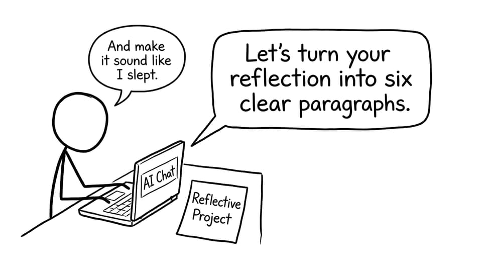 AI Chat helping with the Reflective Project