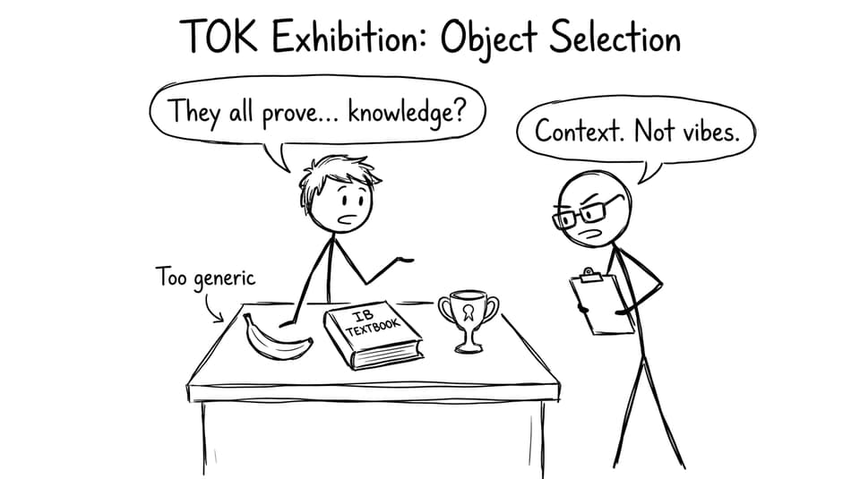TOK exhibition object selection comic