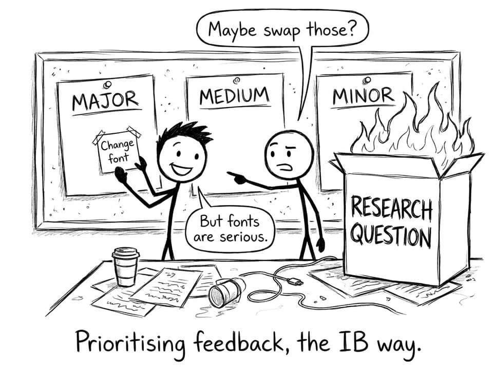 Prioritising feedback, the IB way.