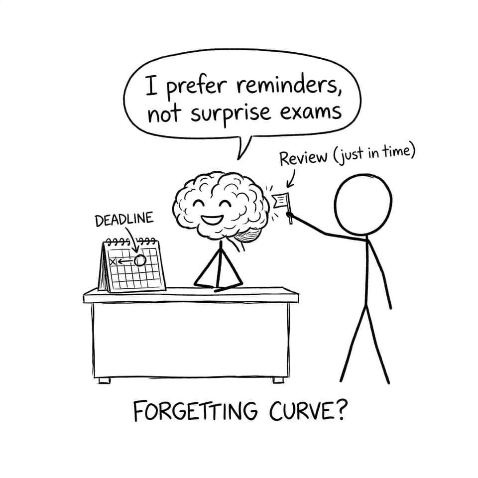 A comic about the brain preferring reminders