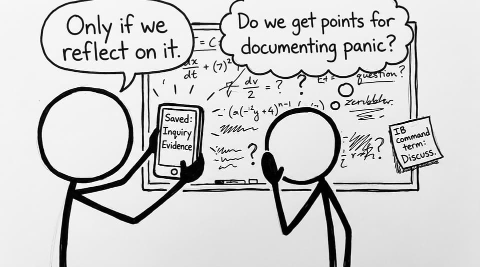 Photo of inquiry evidence comic