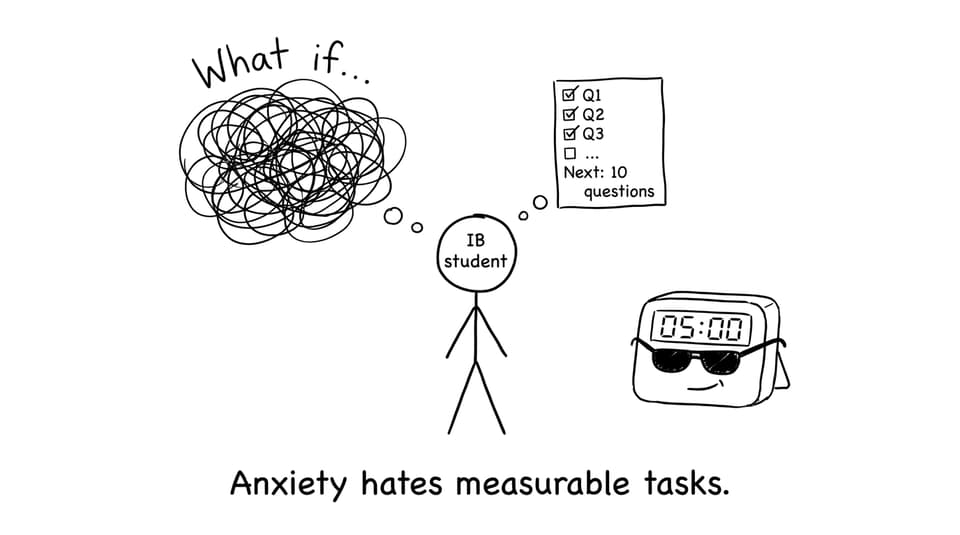 Anxiety hates measurable tasks.
