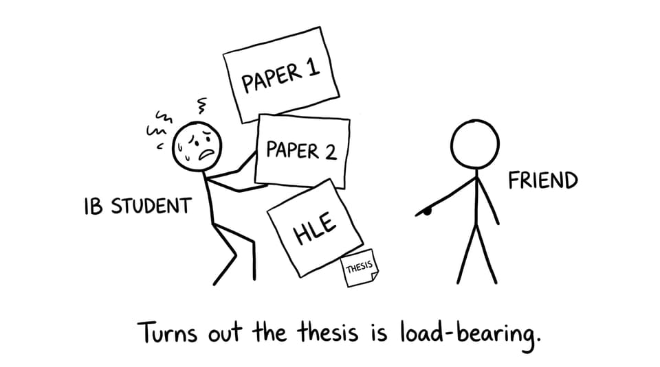 A load-bearing thesis joke