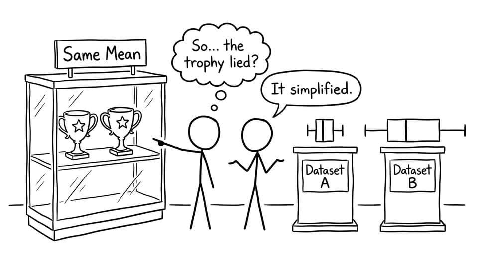 Same mean different distributions comic