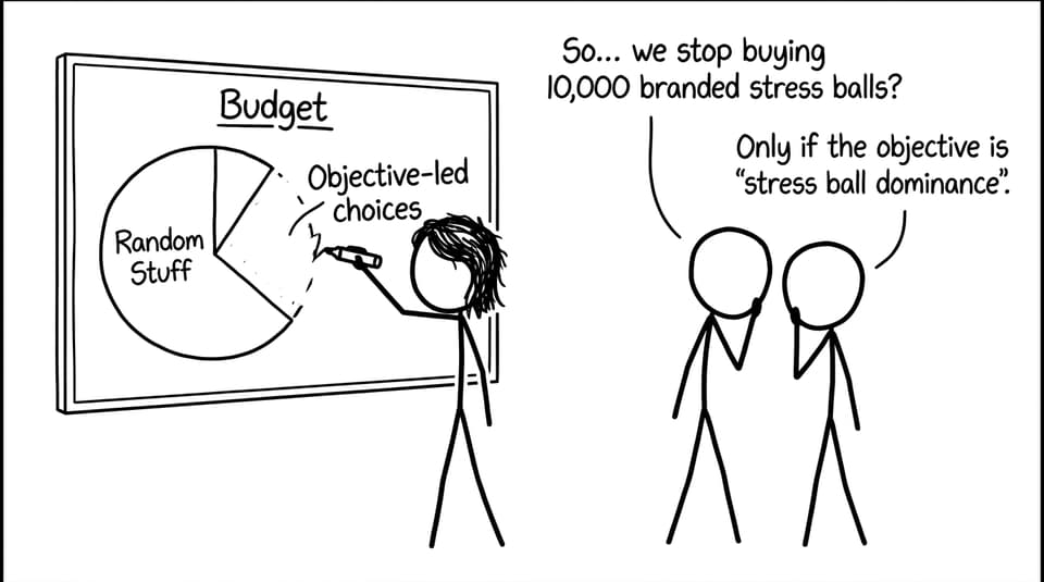 Budget stress balls comic