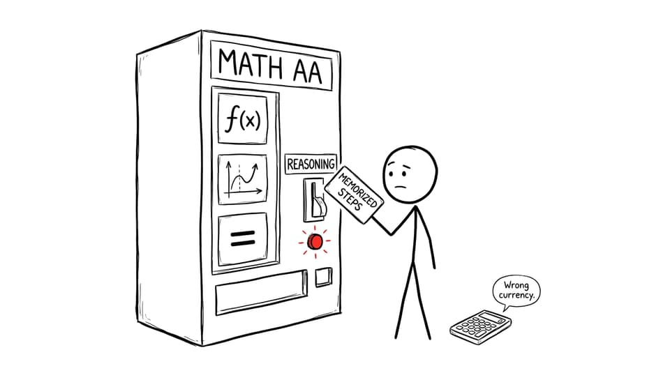 A student discovers that memorized steps are the wrong currency for Math AA