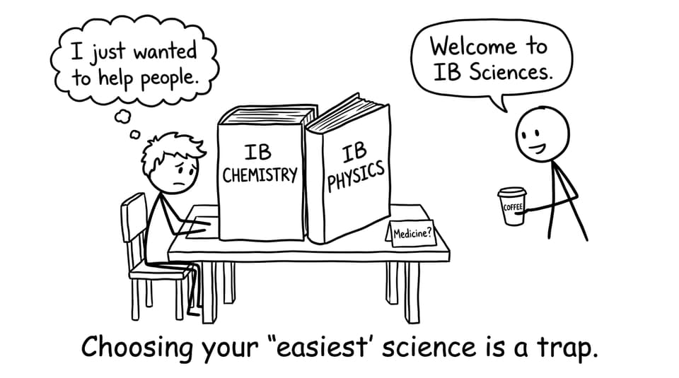 An IB student choosing between Chemistry and Physics for medicine