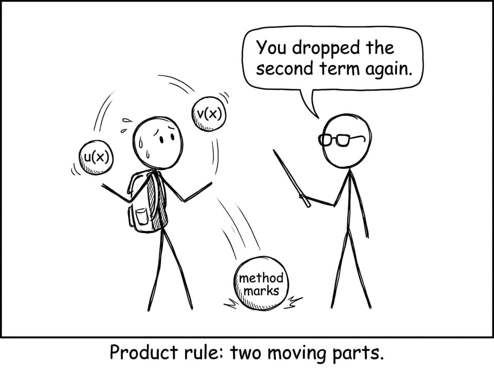 Student juggling u(x) and v(x)