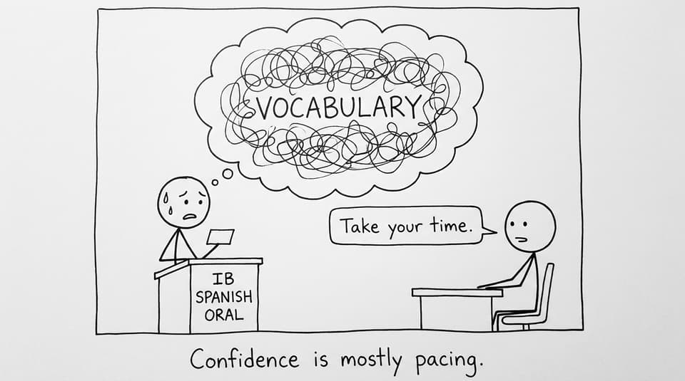 Student learns pacing in the oral