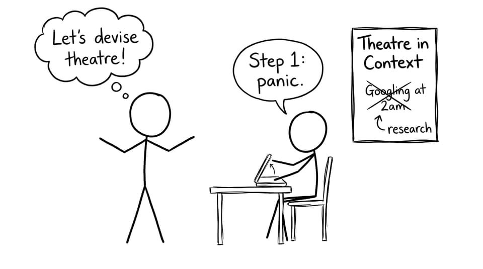 Devising theatre step 1: panic