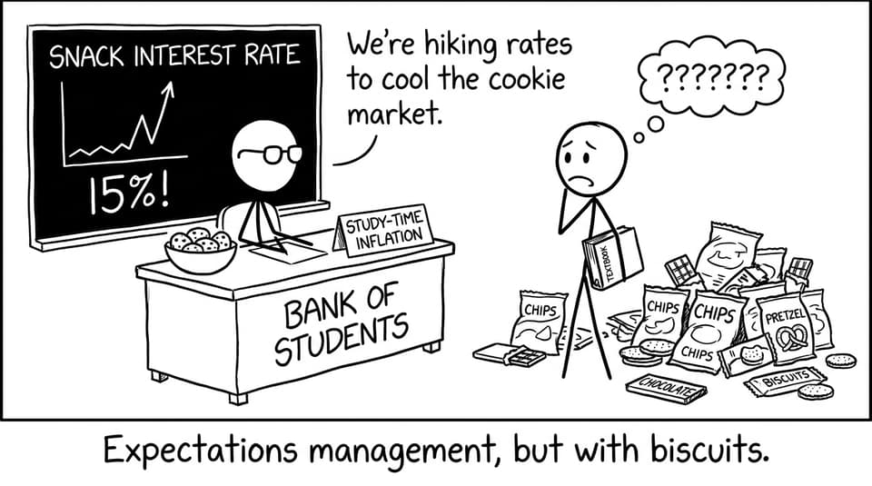 Bank of Students controls snack interest rate