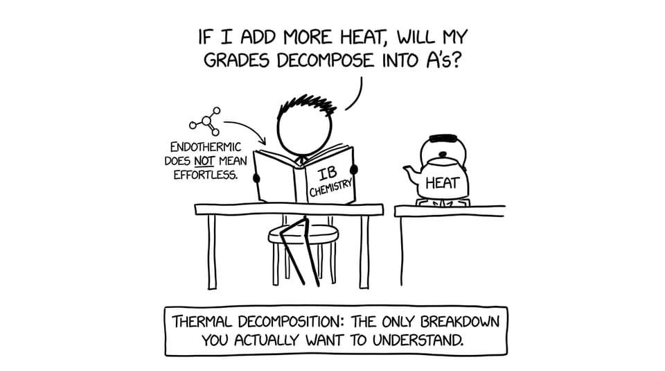 A student tries to “decompose” grades with heat