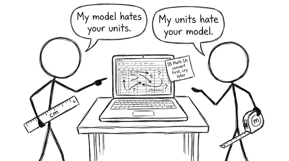 IB Math IA: convert first, cry later